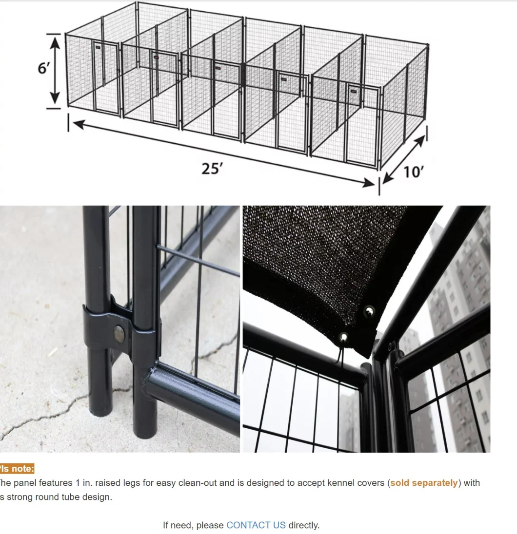 Heavy Duty Modular 10FT*5FT*6FT Outside Welded Wire Metal Mesh Extra Large Outdoor House Crate Pet Cage Dog Kennel