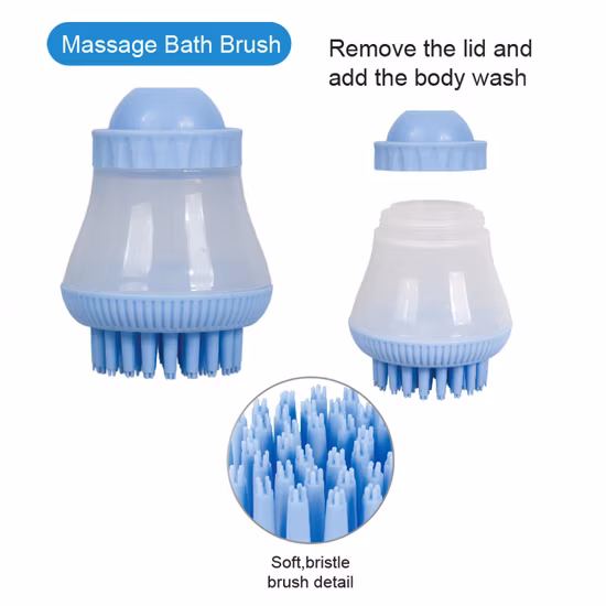 Rena Pet Fashion brosse de toilettage en plastique coloré outils de bain en Gel de silice souple pour chien