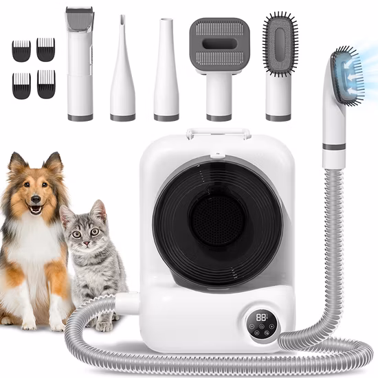 Outils de toilettage professionnels pour animaux de compagnie sous vide pour chien chats